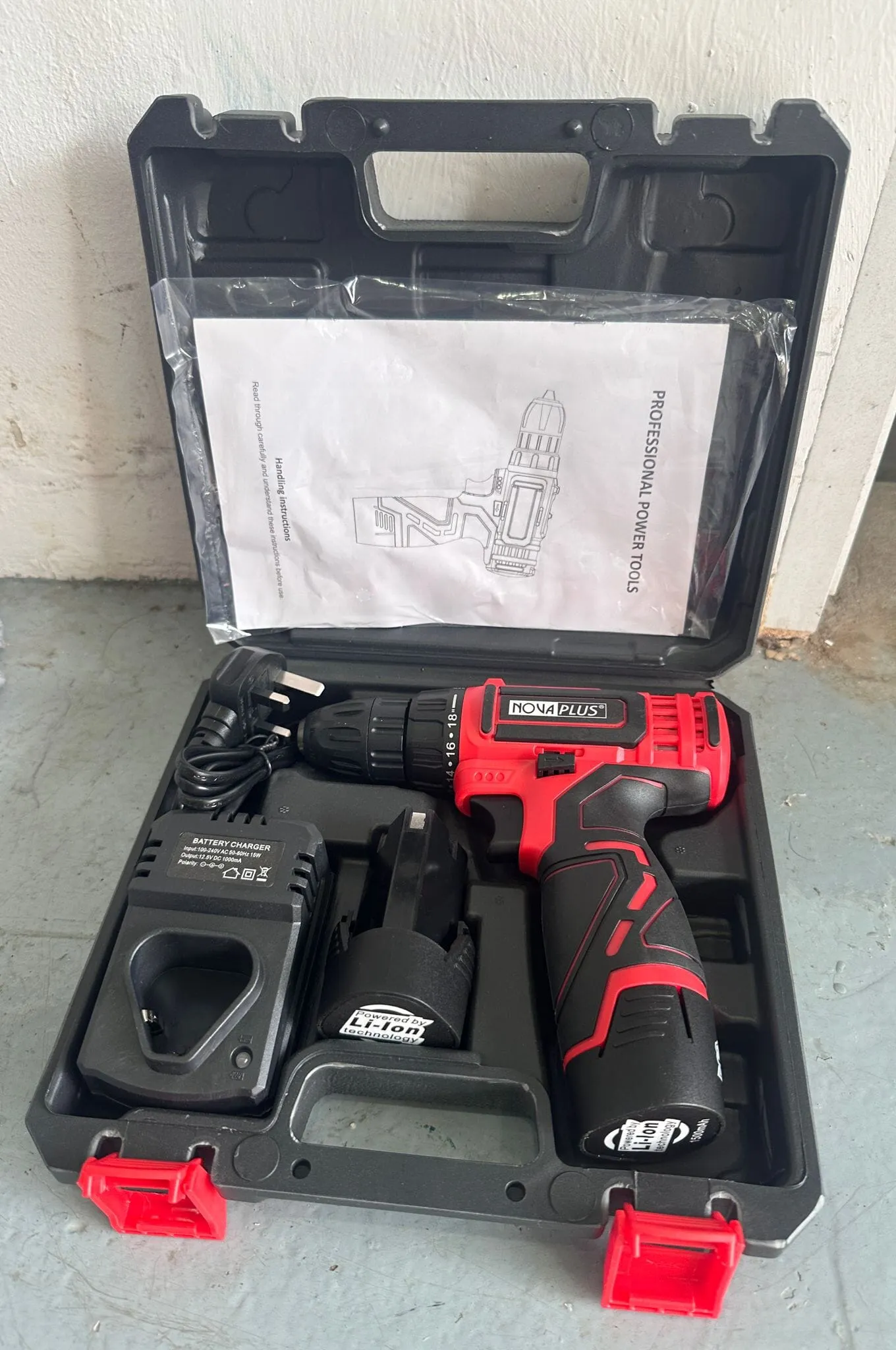 Nova Plus (Novaplus) Cordless Drill 12V Come With 2 Battery (1.5Ah) & 1 Charger | Model : NP3602