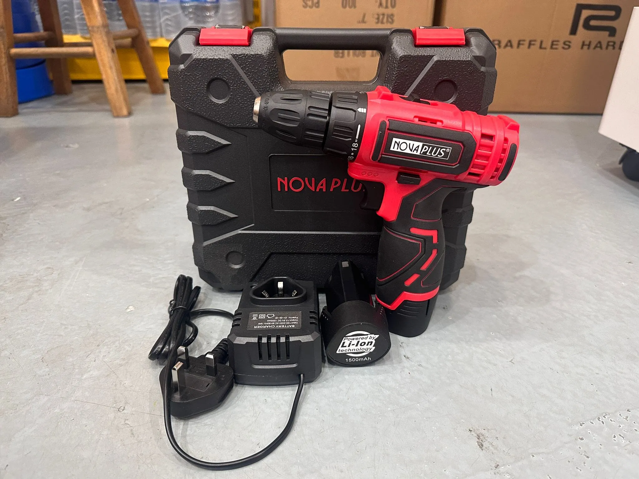 Nova Plus (Novaplus) Cordless Drill 12V Come With 2 Battery (1.5Ah) & 1 Charger | Model : NP3602