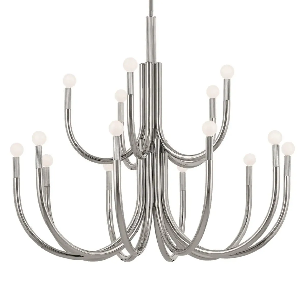 Odensa 40 in. 15 Lights Chandelier Polished Nickel Finish