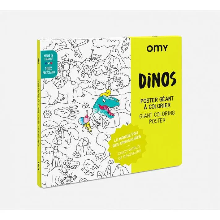 OMY - colouring poster - Dinosaurs