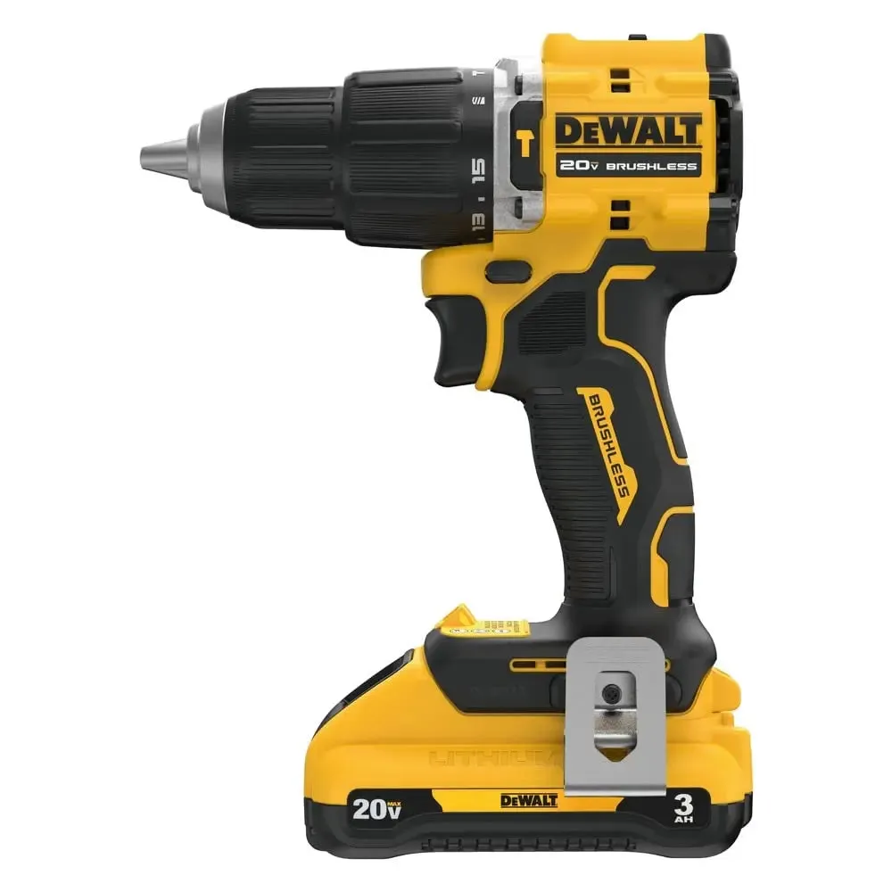 Open Box - DEWALT ATOMIC 20-Volt Lithium-Ion Cordless 1/2 in. Compact Hammer Drill with 3.0Ah Battery, Charger and Bag