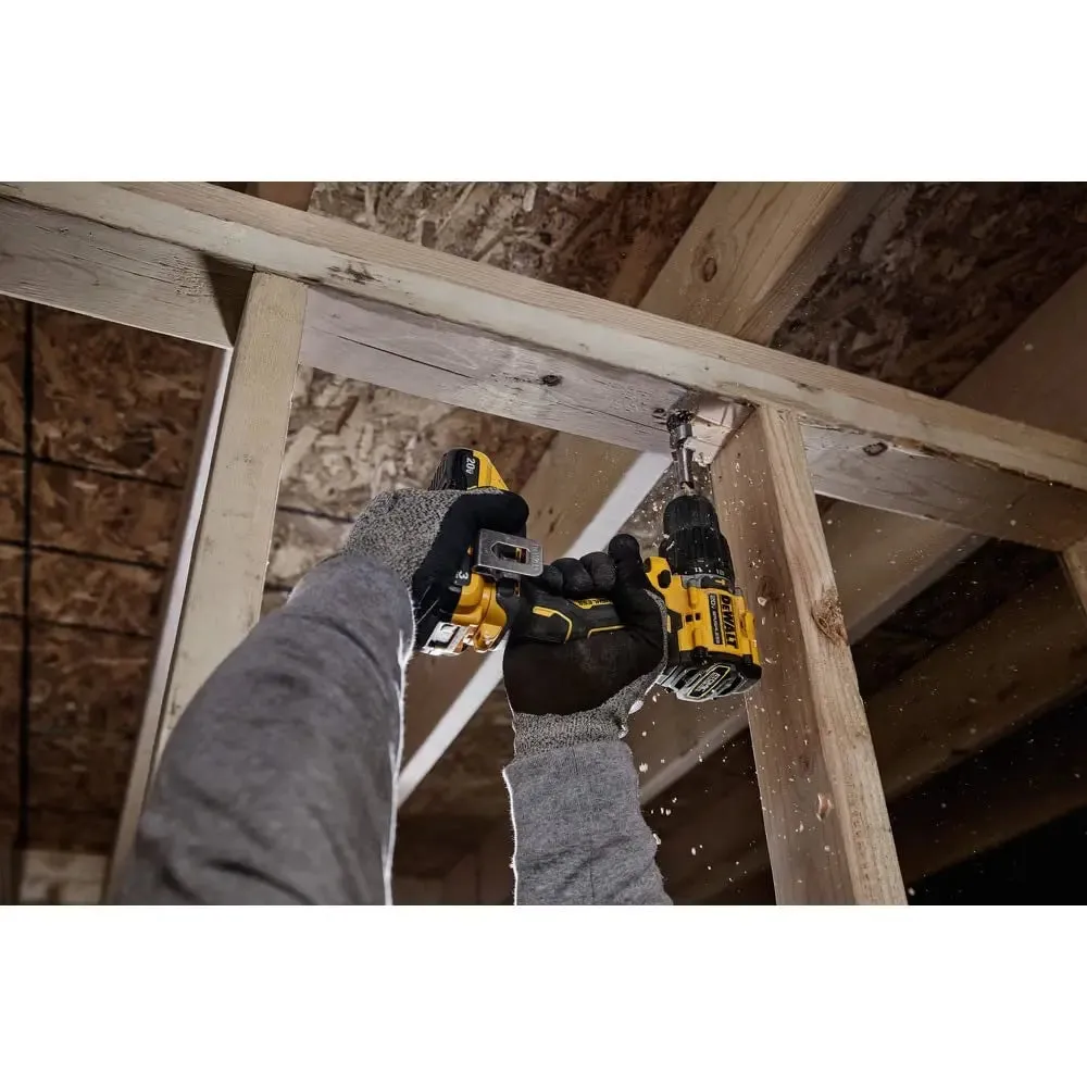 Open Box - DEWALT ATOMIC 20-Volt Lithium-Ion Cordless 1/2 in. Compact Hammer Drill with 3.0Ah Battery, Charger and Bag