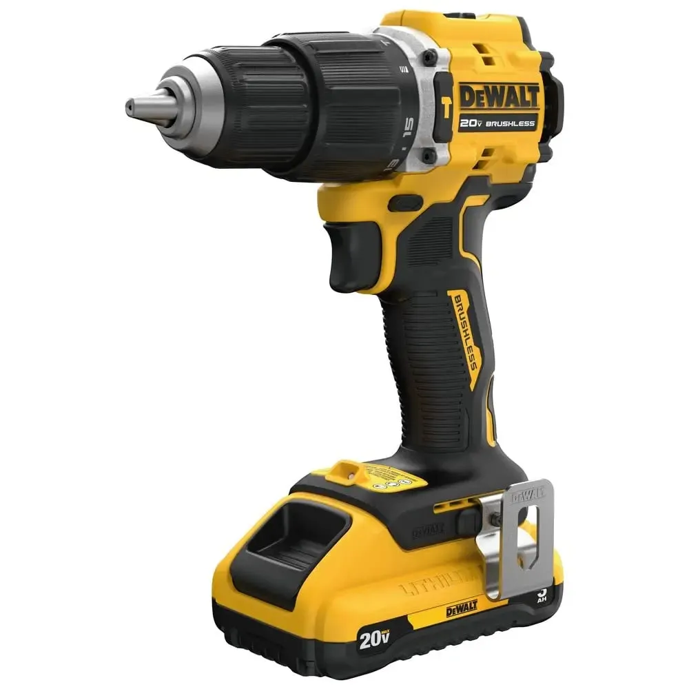 Open Box - DEWALT ATOMIC 20-Volt Lithium-Ion Cordless 1/2 in. Compact Hammer Drill with 3.0Ah Battery, Charger and Bag