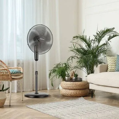 Open Box - Holmes 18" Digital Oscillating 3 Speed Stand Fan with Remote Control Black