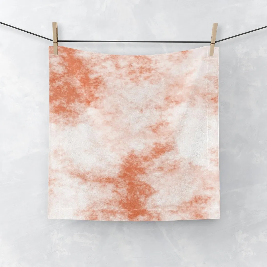 Orange Cloud Face Towel