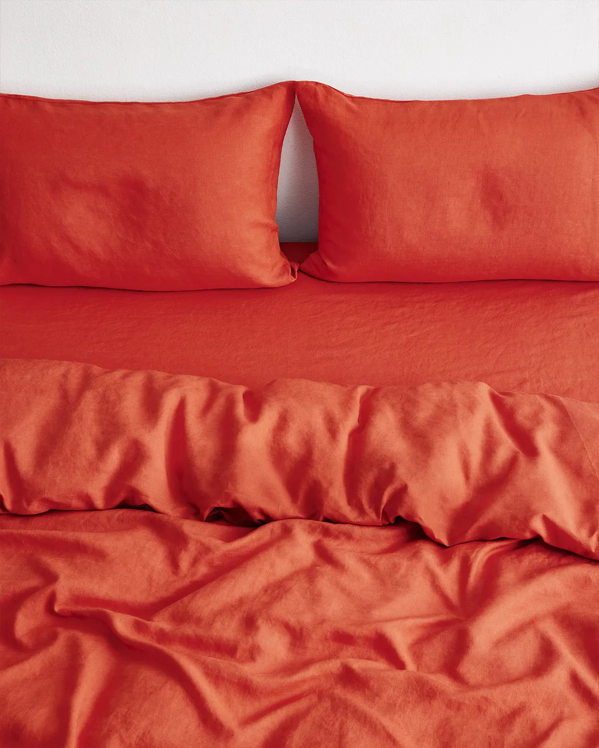 Paprika 100% French Flax Linen Duvet Cover