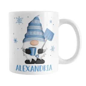 Personalized Winter Snowflake Gnome Mug