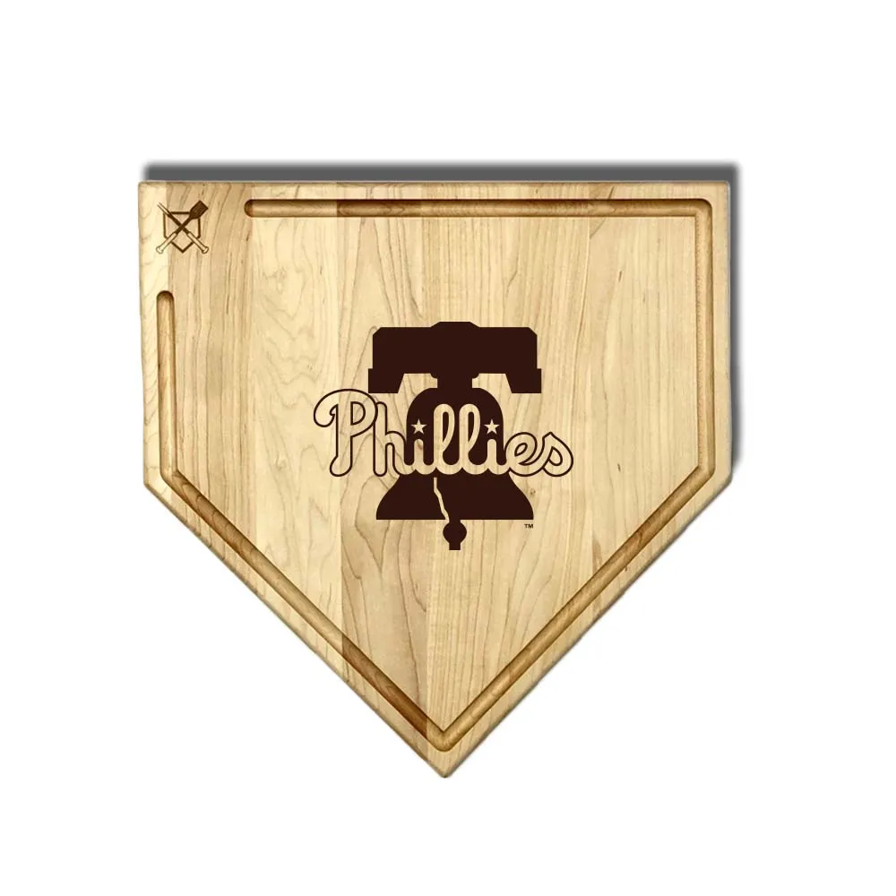 Philadelphia Phillies Home Plate Cutting Boards | Multiple Sizes | Multiple Designs