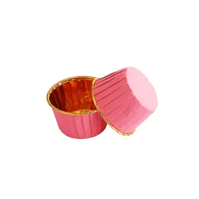 Pink And Gold Foil Baking Paper Cup - B38xH30