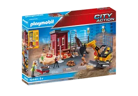 Playmobil City Action Mini Excavator with Building Section