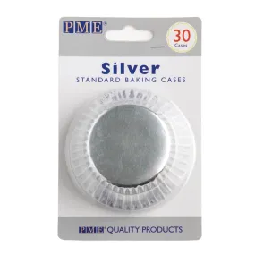 PME Cupcake Baking Cases Silver (Pack of 30) - GE846