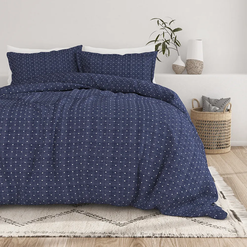 Polkadot Pattern 3-Piece Duvet Cover Set