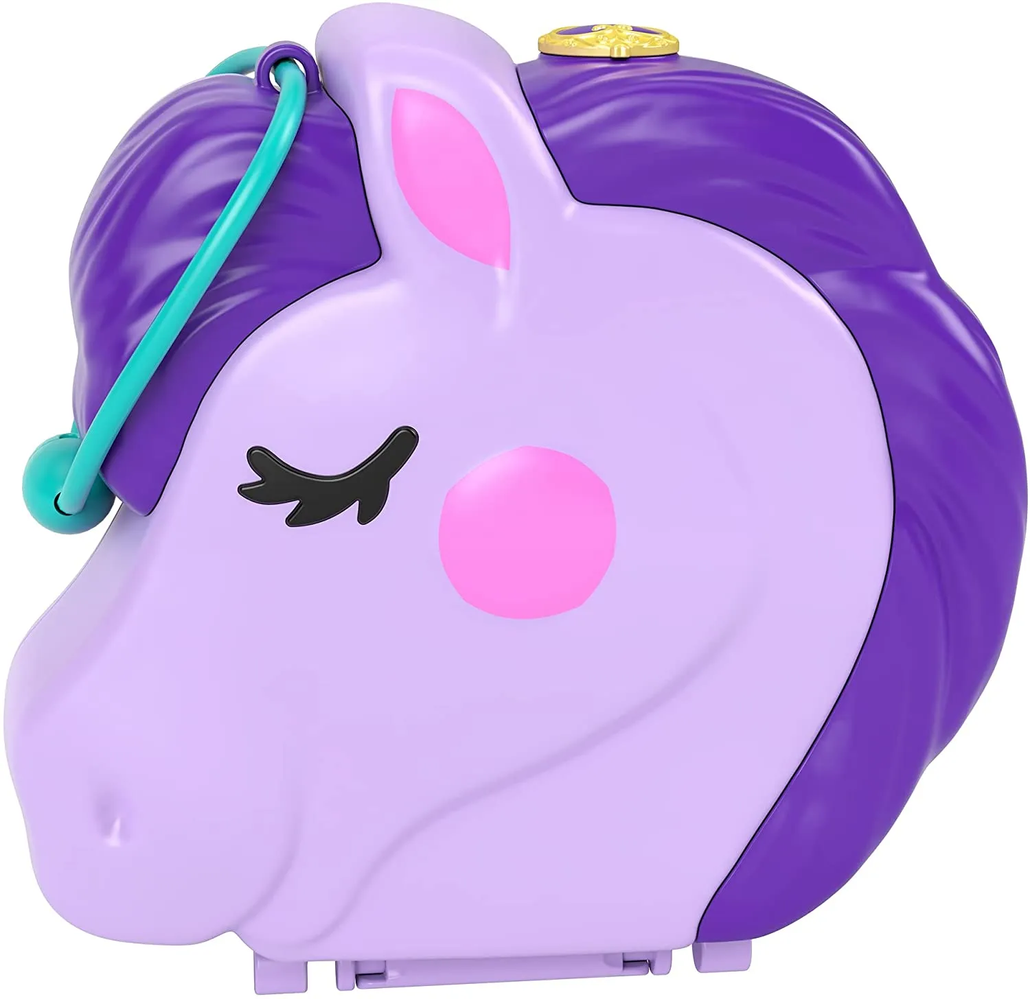 Polly Pocket Jumpin’ Style Pony Compact with Horse Show Theme, Micro Polly Doll & Friend, 2 Horse Figures (1 with Saddle & Tail Hair), Fun Features & Surprise Reveals