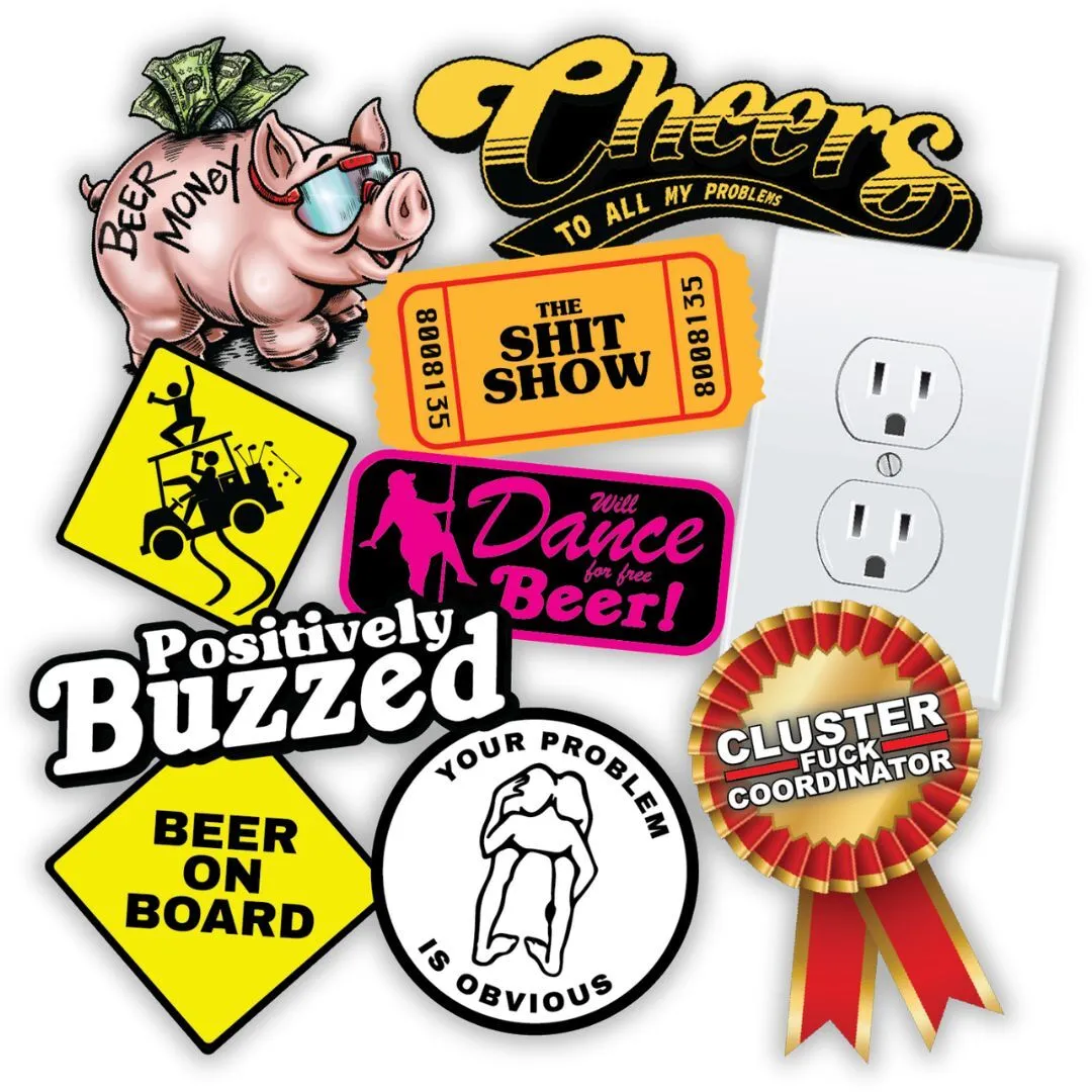 Positively Buzzed Sticker 10-Pack