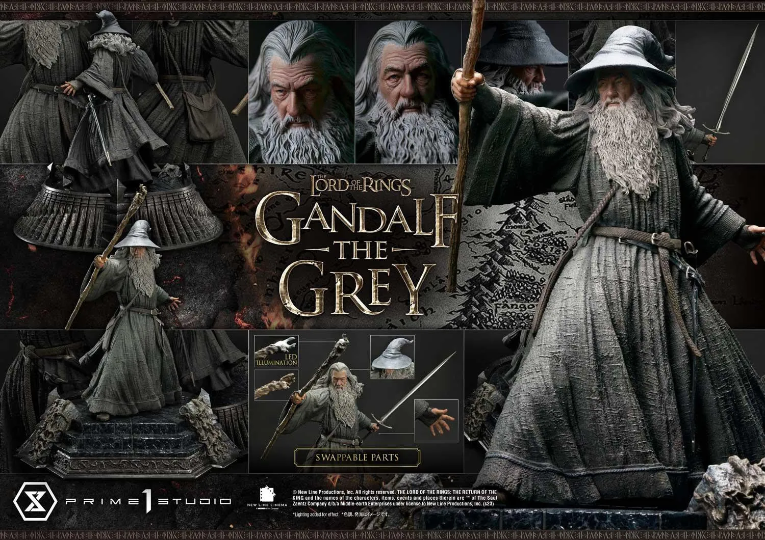 PRE-ORDER: Prime 1 Studio Premium Masterline The Lord of the Rings (Film) Gandalf the Grey 1:4 Scale Statue