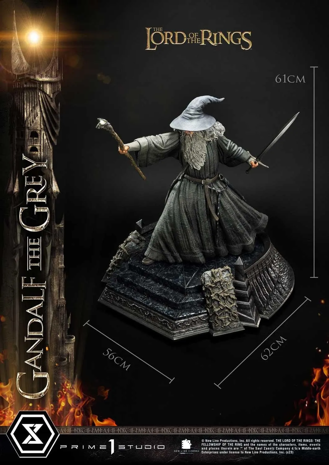 PRE-ORDER: Prime 1 Studio Premium Masterline The Lord of the Rings (Film) Gandalf the Grey 1:4 Scale Statue