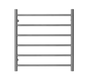 Premium Gunmetal  Towel Rack - 6 Bars, Round Design, AU Standard, 650x620mm Wide