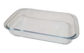 Pure Source India Glass Baking Tray, 1.8 Ltr, 1 Pcs, Clear