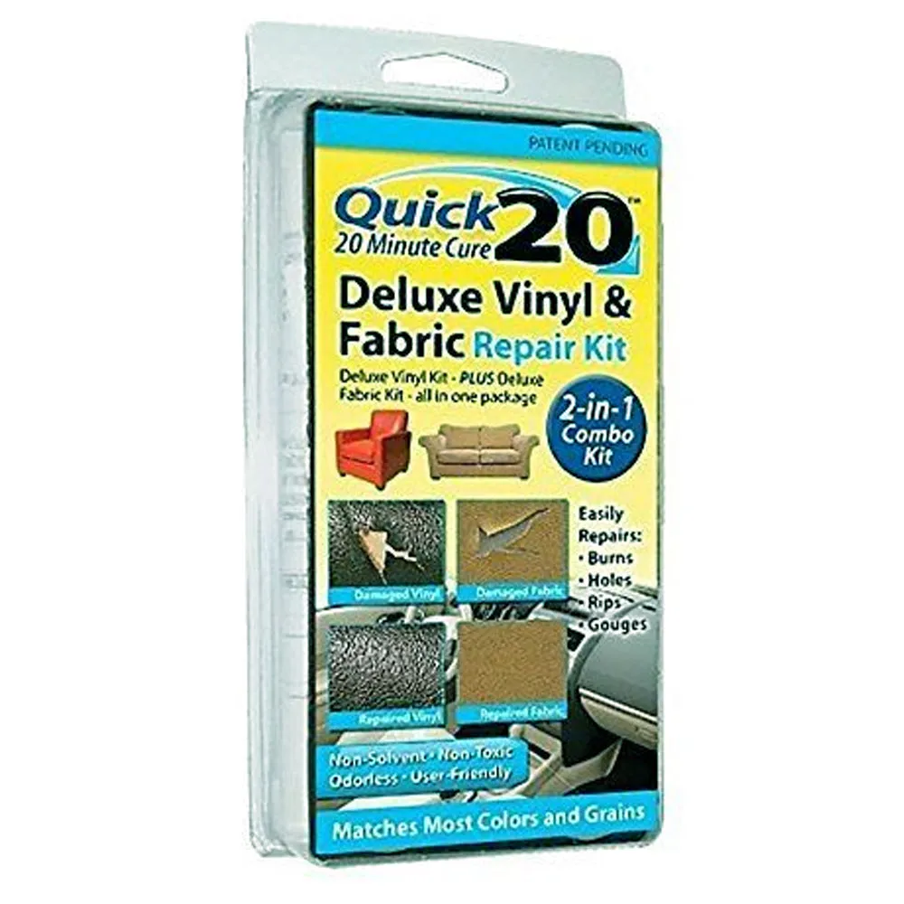 Quick 20 Deluxe Vinyl, Leather & Fabric Repair Combo Kit (20-002)