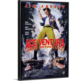 "Ace Ventura When Nature Calls (1995)" Black Float Frame Canvas Art