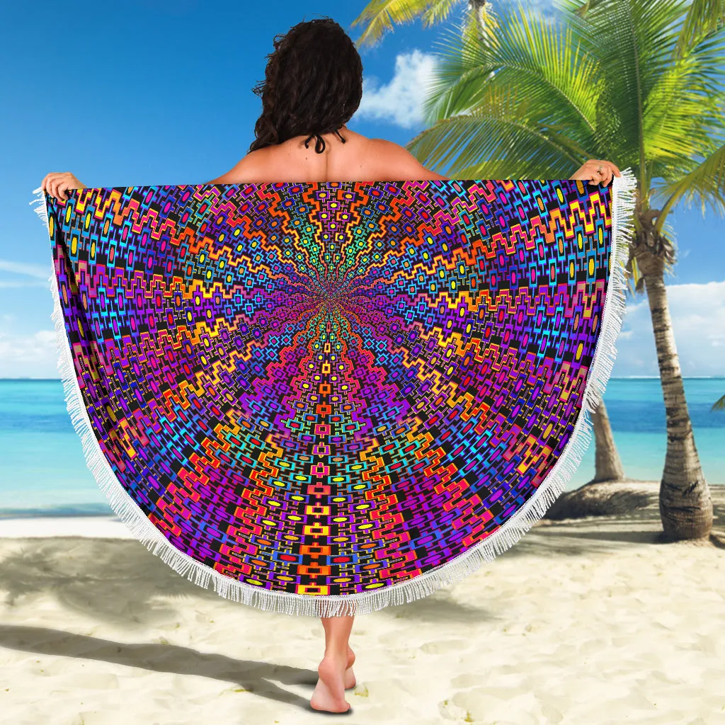 Rainbow Wave Beach Blanket