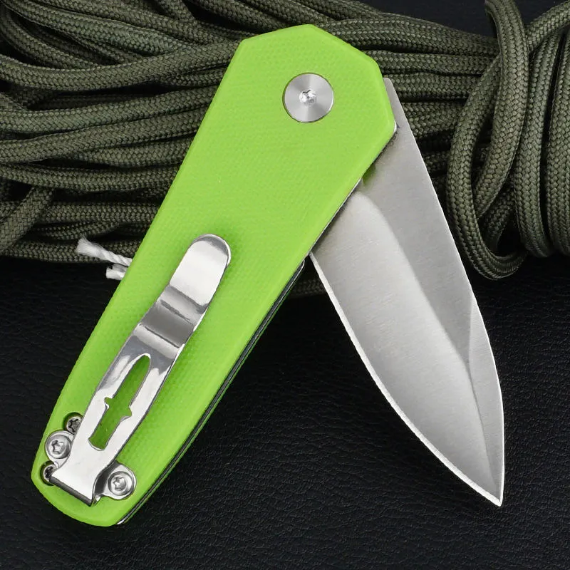 Ready To Ship New Mini Folding Knife G10 Handle 440C Blade Knife With Gift Box Small Outdoor Hunting Survival Pocket Knife