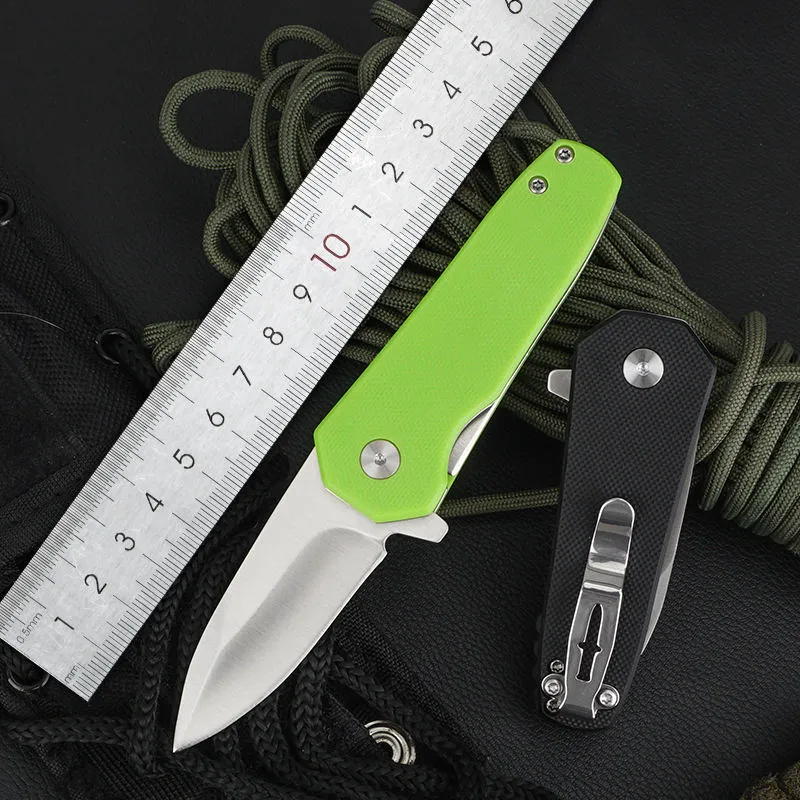 Ready To Ship New Mini Folding Knife G10 Handle 440C Blade Knife With Gift Box Small Outdoor Hunting Survival Pocket Knife