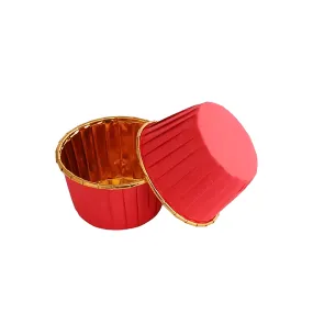 Red And Gold Foil Baking Paper Cup - B44xH35