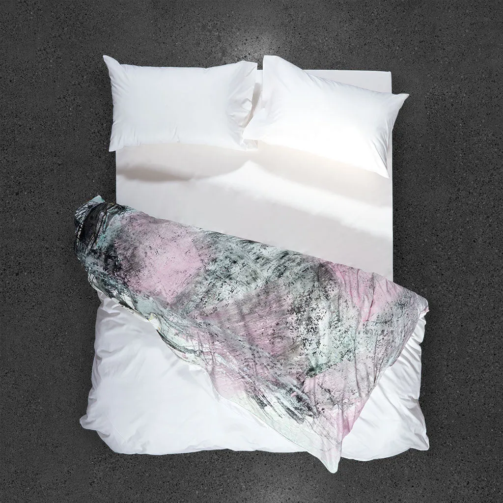 Rose Metal Cement Mix Duvet Cover