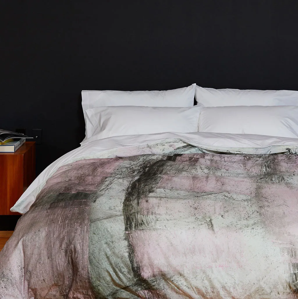 Rose Metal Cement Mix Duvet Cover