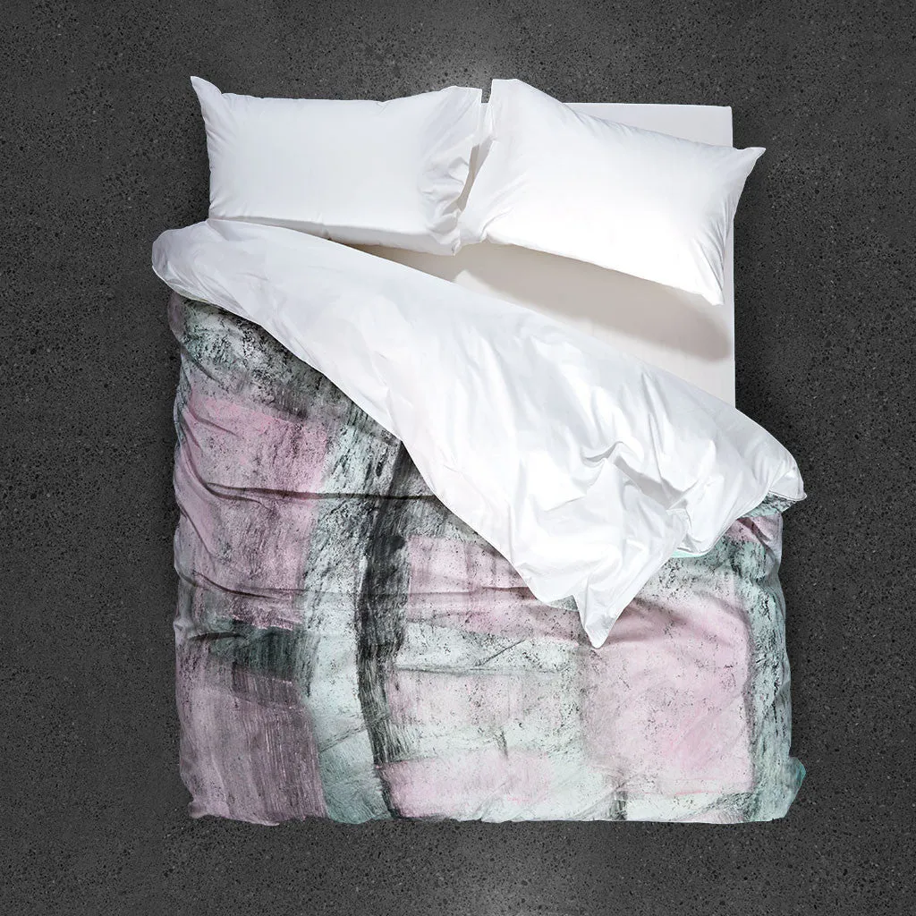 Rose Metal Cement Mix Duvet Cover