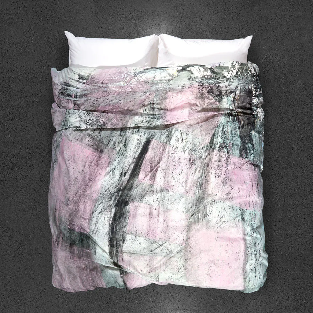 Rose Metal Cement Mix Duvet Cover