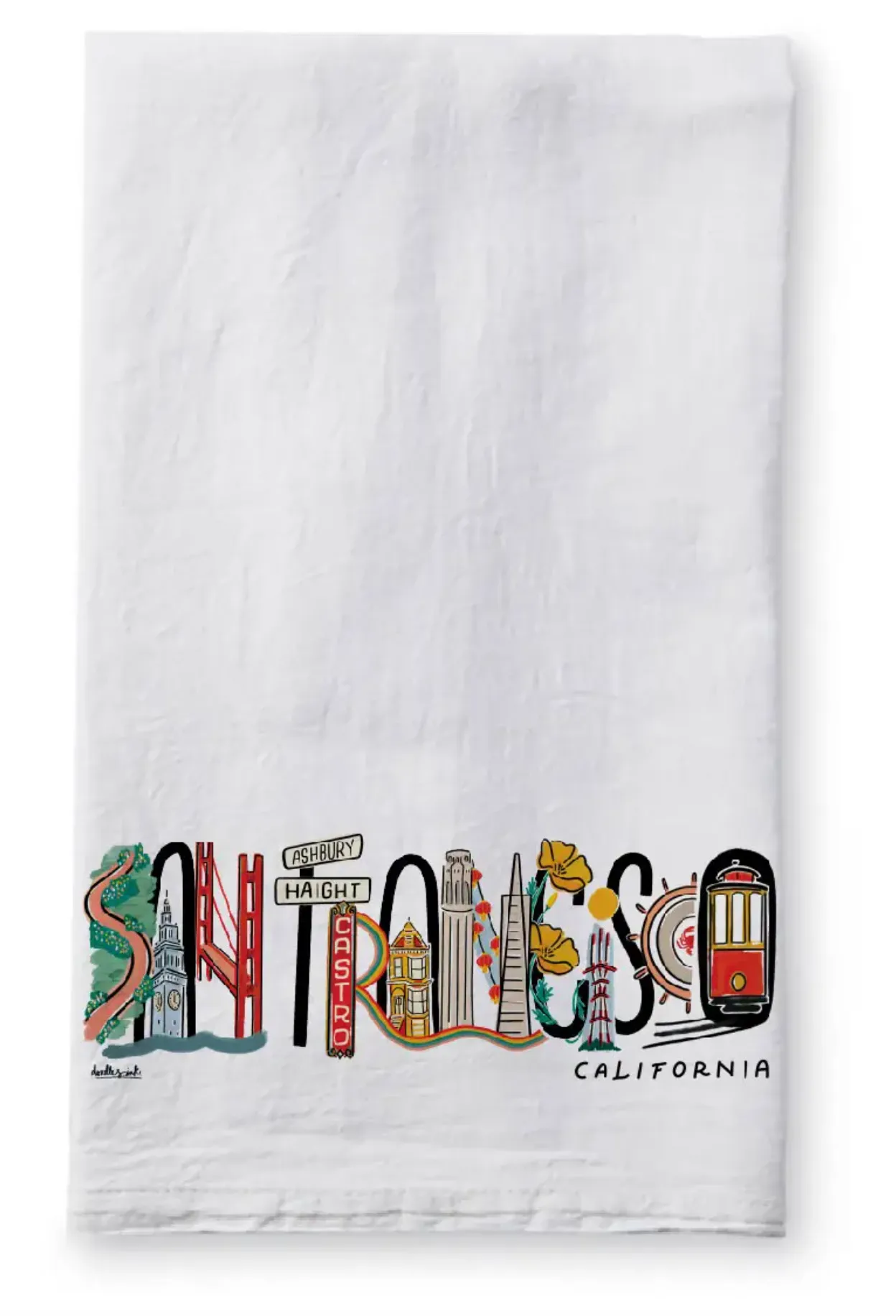 San Francisco Landmark Tea Towel