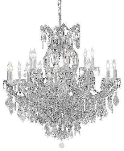 Set of 2-1 Chandelier Crystal Lighting Empress Crystal (TM) H38" W37" and 1 Large Foyer/Entryway Maria Theresa Empress Crystal (tm) Chandeliers Lighting! H 60" W 52" - CS/1/21510/15 1   CS/B12/2756/36 1