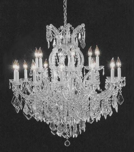 Set of 2-1 Chandelier Crystal Lighting Empress Crystal (TM) H38" W37" and 1 Large Foyer/Entryway Maria Theresa Empress Crystal (tm) Chandeliers Lighting! H 60" W 52" - CS/1/21510/15 1   CS/B12/2756/36 1