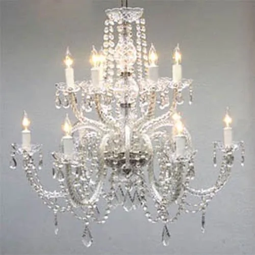 Set of 2-1 Empress Crystal (tm) Chandelier Chandeliers Lighting H25 x W24 and 1 Chandelier Lighting Crystal Chandeliers H27 X W32 - 1EA A46-384/5   1EA A46-385/6 6