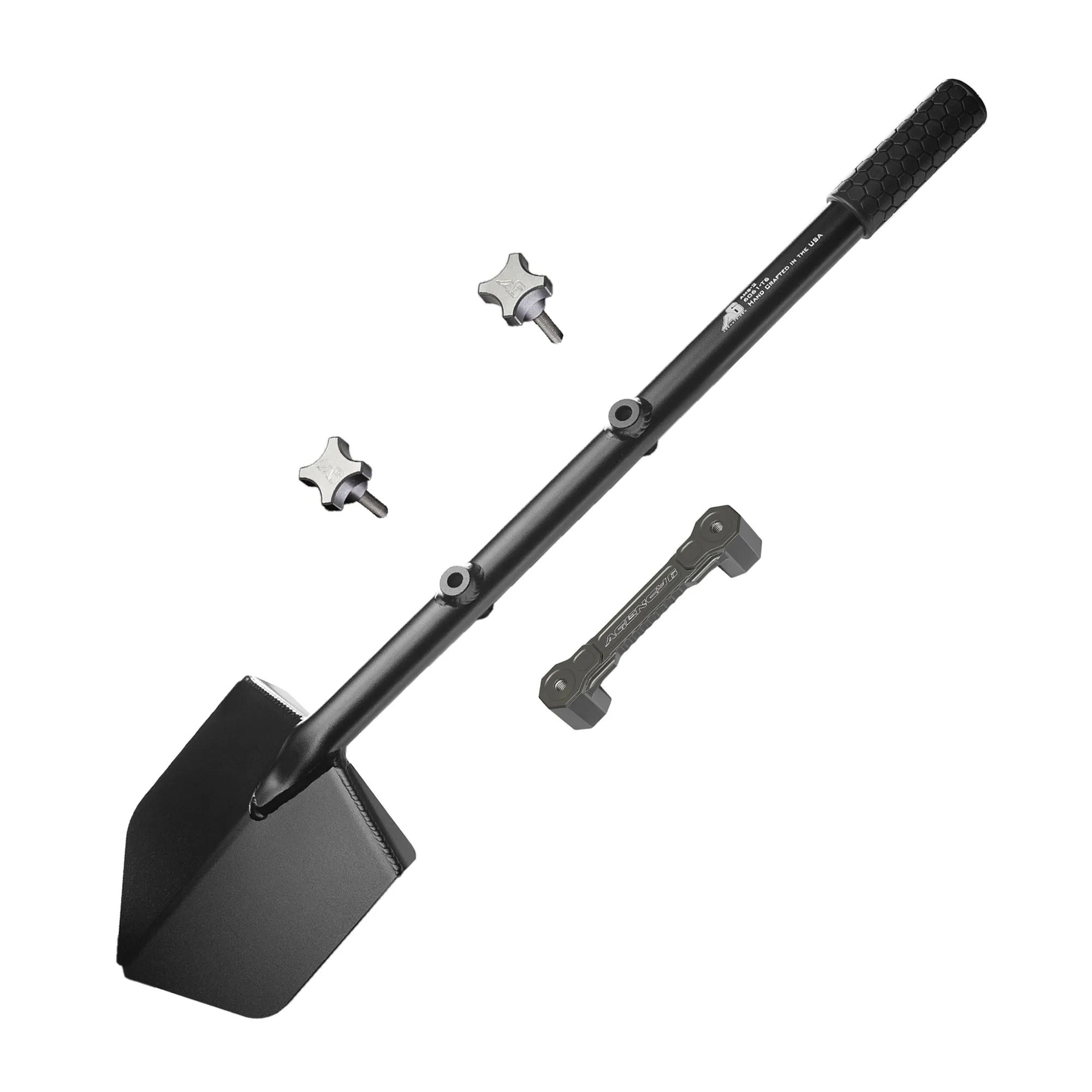 Shovel / Mount Combo - Black LONG Shovel / Grey SSM with Knobs