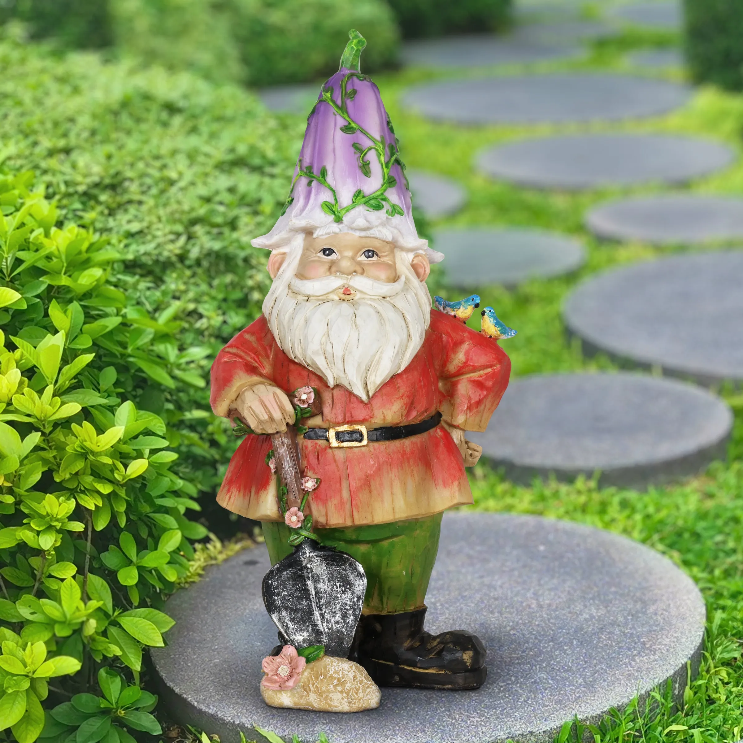 Shoveling Sheldon Garden Gnome Statue, 12 inch