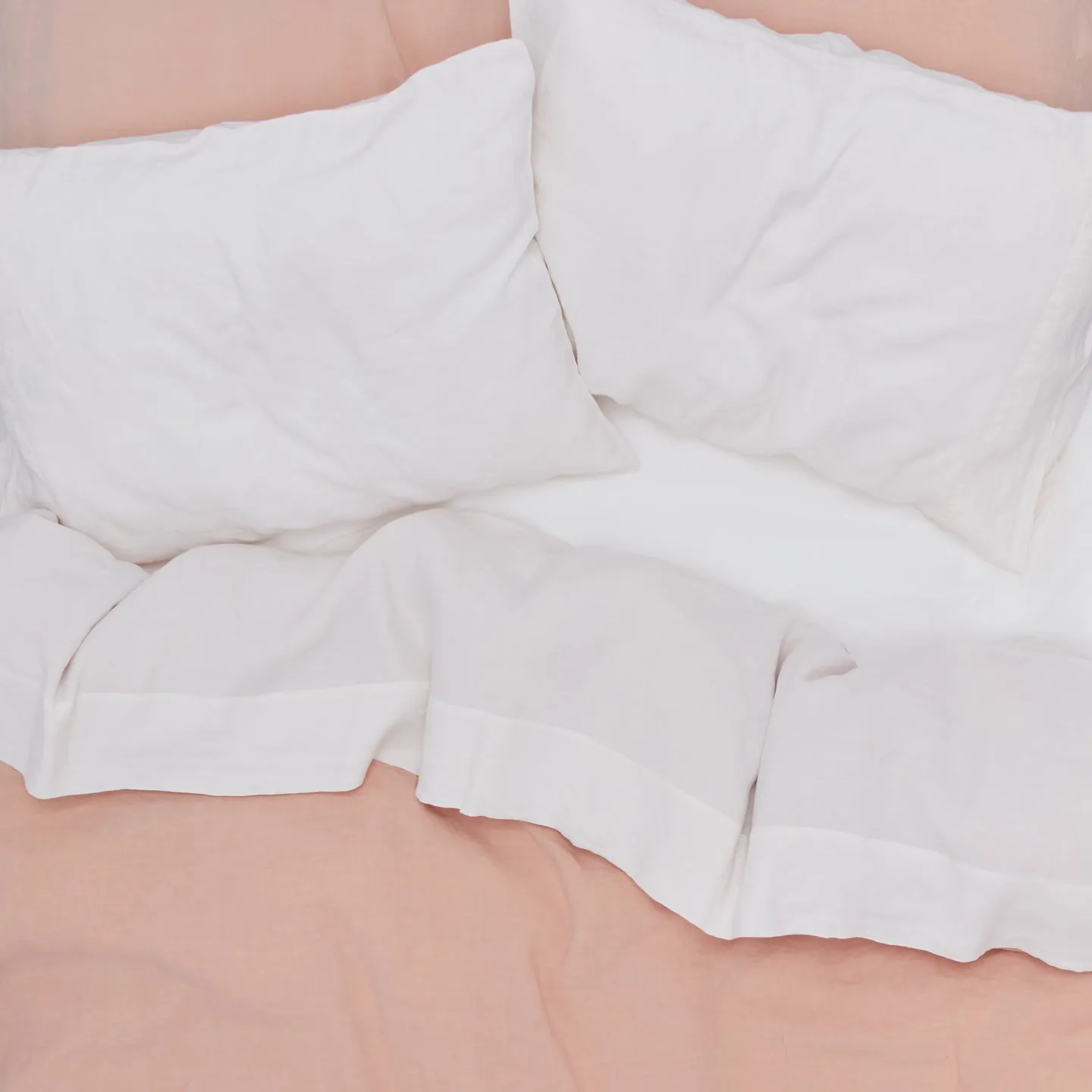 Simple Linen Duvet - Blush