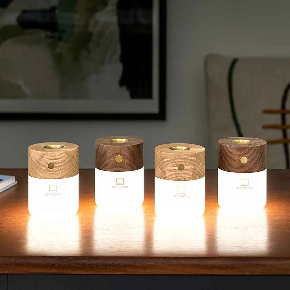 Smart Diffuser Lamp in Walnut or Ash Wood by Gingko