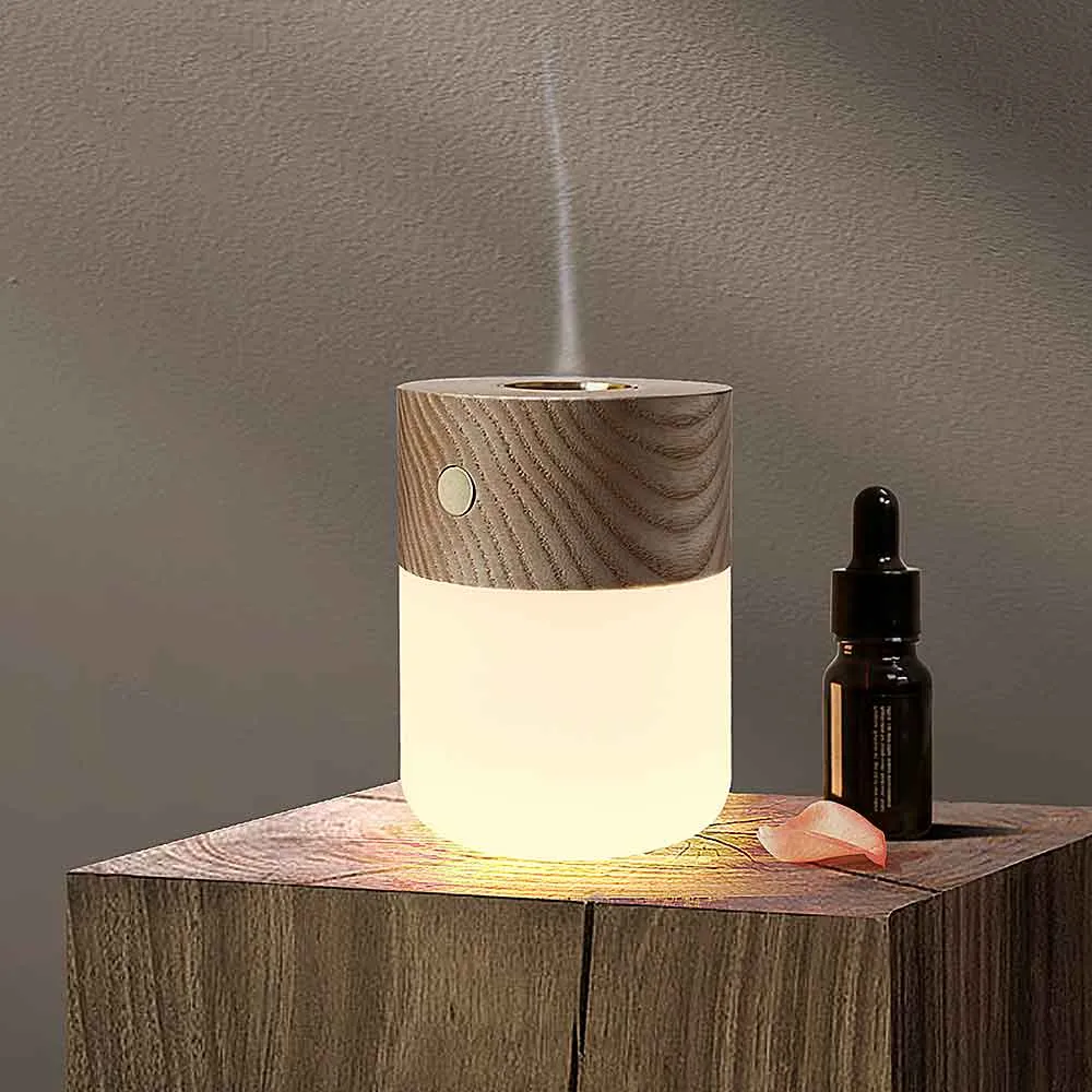 Smart Diffuser Lamp in Walnut or Ash Wood by Gingko