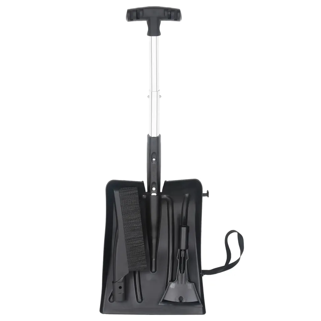 Snow Shovel Kit 3-in-1 Black Aluminum