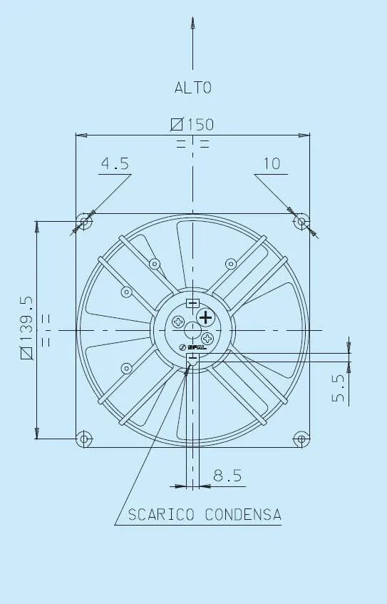 SPAL Electric Fan (5.6" - Puller Style - Low Profile - 295 CFM) 30100291