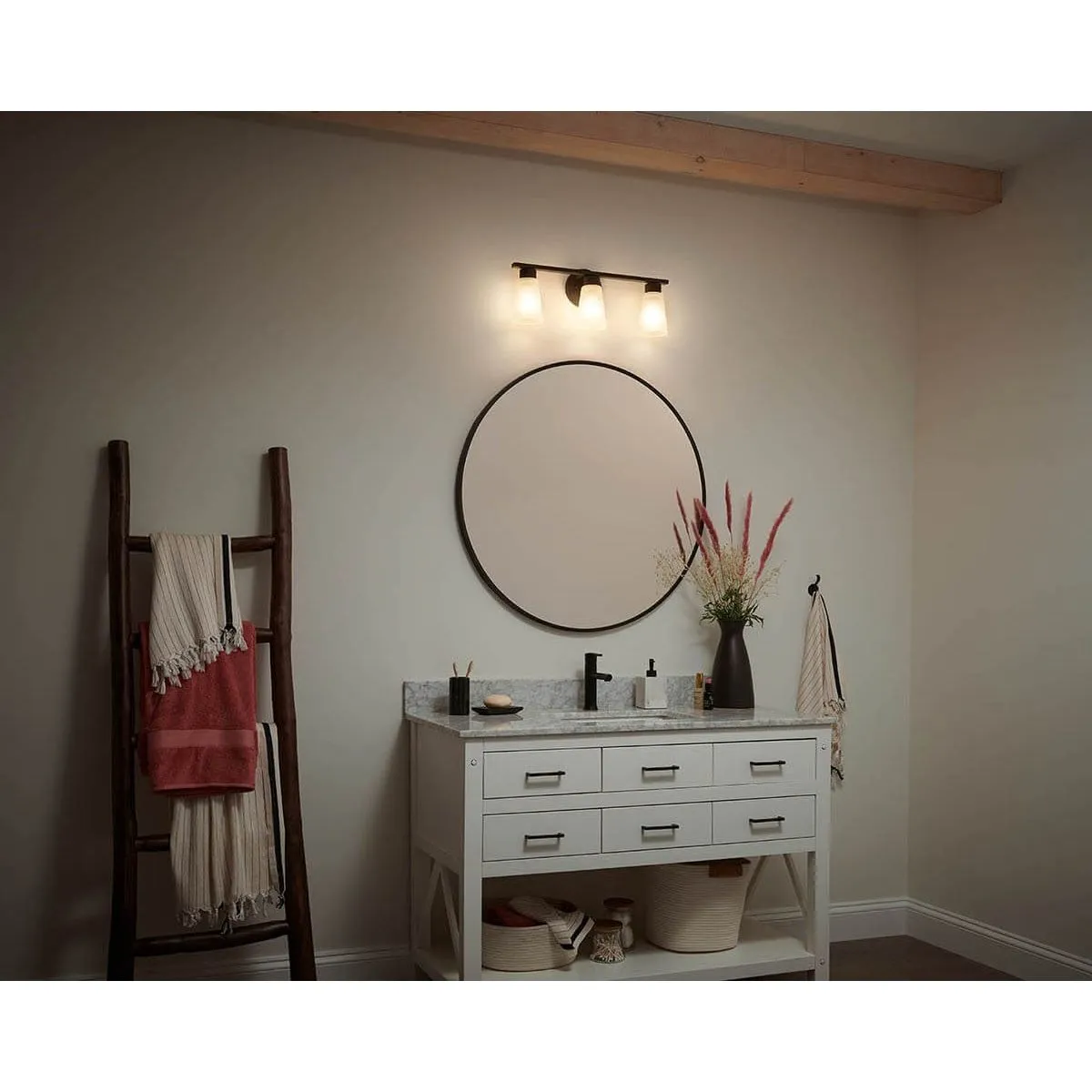 Stamos 22 in. 3 Lights Vanity Light Old Bronze finish