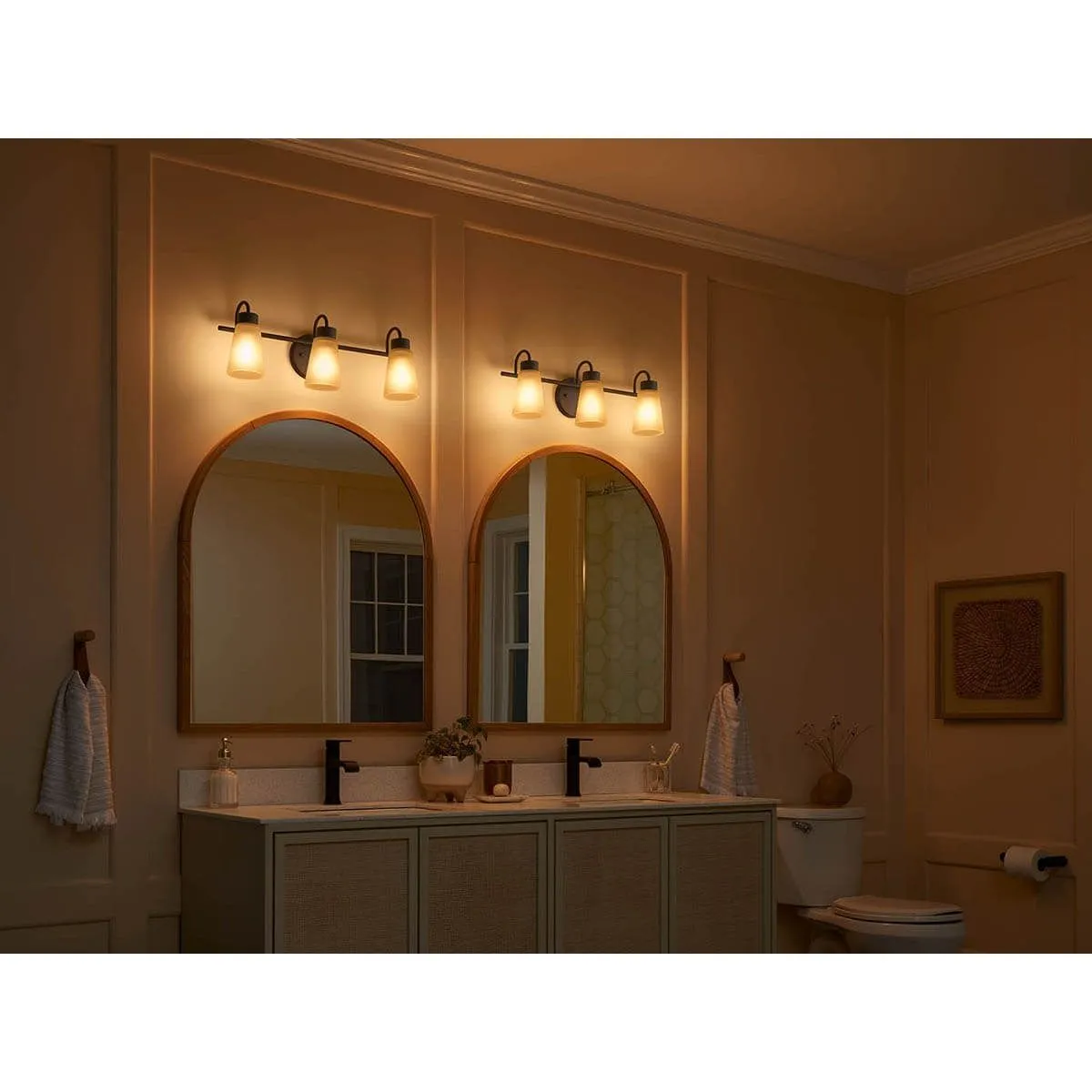 Stamos 22 in. 3 Lights Vanity Light Old Bronze finish