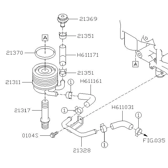 Subaru Oil Cooler Connector Kit 2008-2021 WRX/STI