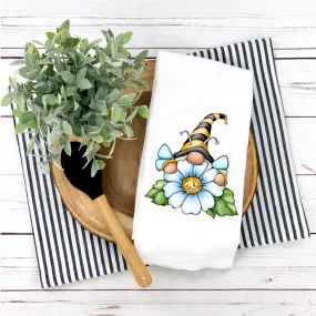 Summer Bee Gnome Tea Towel, Summer Tea Towel, Summer Kitchen Décor, Summer Hostess Gift