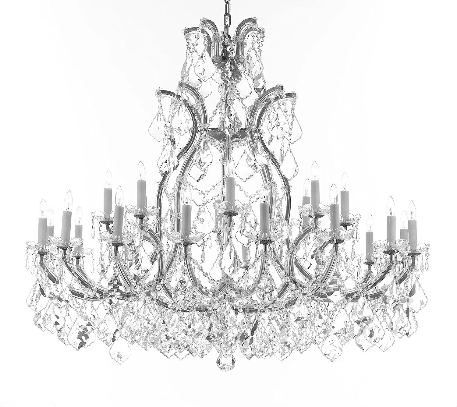 Swarovski Crystal Trimmed Chandelier Lighting Chandeliers H41"X W46" Great for the Foyer, Entry Way, Living Room, Family Room and More - A83-B62/CS/52/2MT/24 1SW