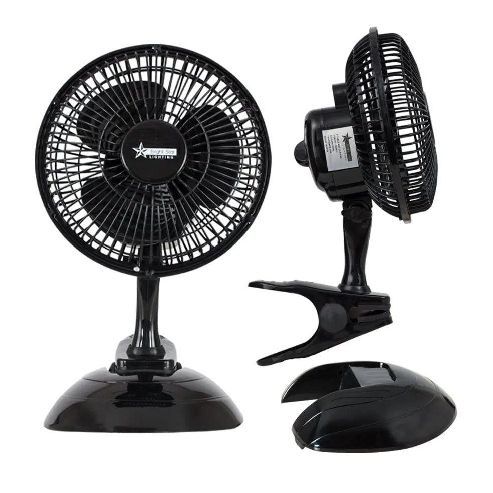 Table or Clip On Plastic Fan | Black