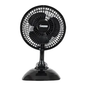 Table or Clip On Plastic Fan | Black